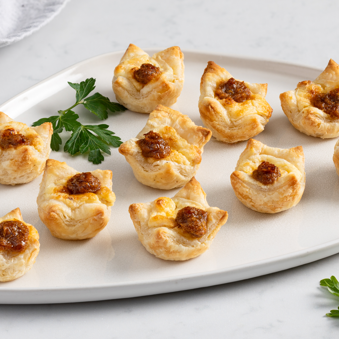 Caramelized Onion, Feta, & Bacon Tarts (12 Pieces)