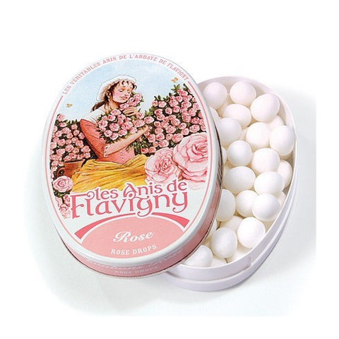 Anis de Flavigny Rose pastilles oval tin