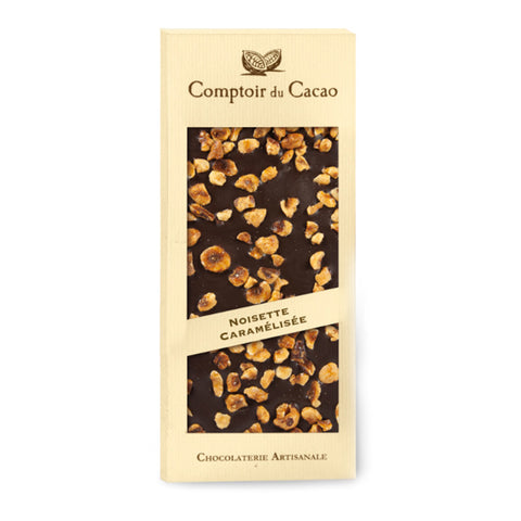 Comptoir du Cacao Dark chocolate bar w/ hazelnuts