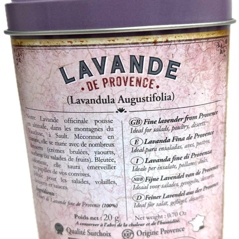 Fine lavender from Provence tin