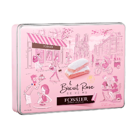 Fossier Pink biscuits for champagne, tin